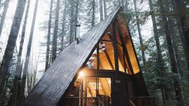 Airbnb: the cabins in the woods are among the most desired accommodations
