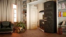 Customize the kitchen with the "Scrivimi" fridge