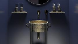 Round and industrial: the new washbasin by Glass Design