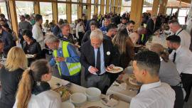 In Amatrice, the first official luncheon in the canteen signed Boeri