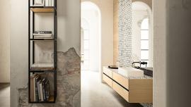 Itlas: the bathroom furniture bases on the material mix