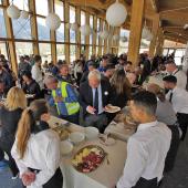 In Amatrice, the first official luncheon in the canteen signed Boeri